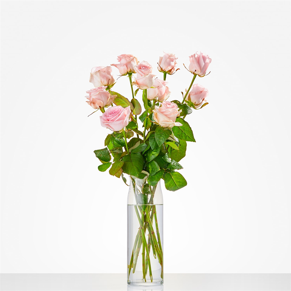 Roze rozen per stuk