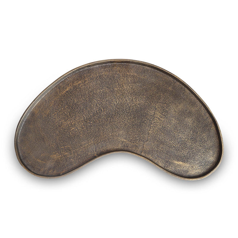 Kidney Antique Brass Tray