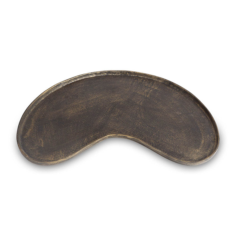 Kidney Antique Brass Tray
