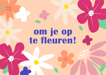 Om je op te fleuren